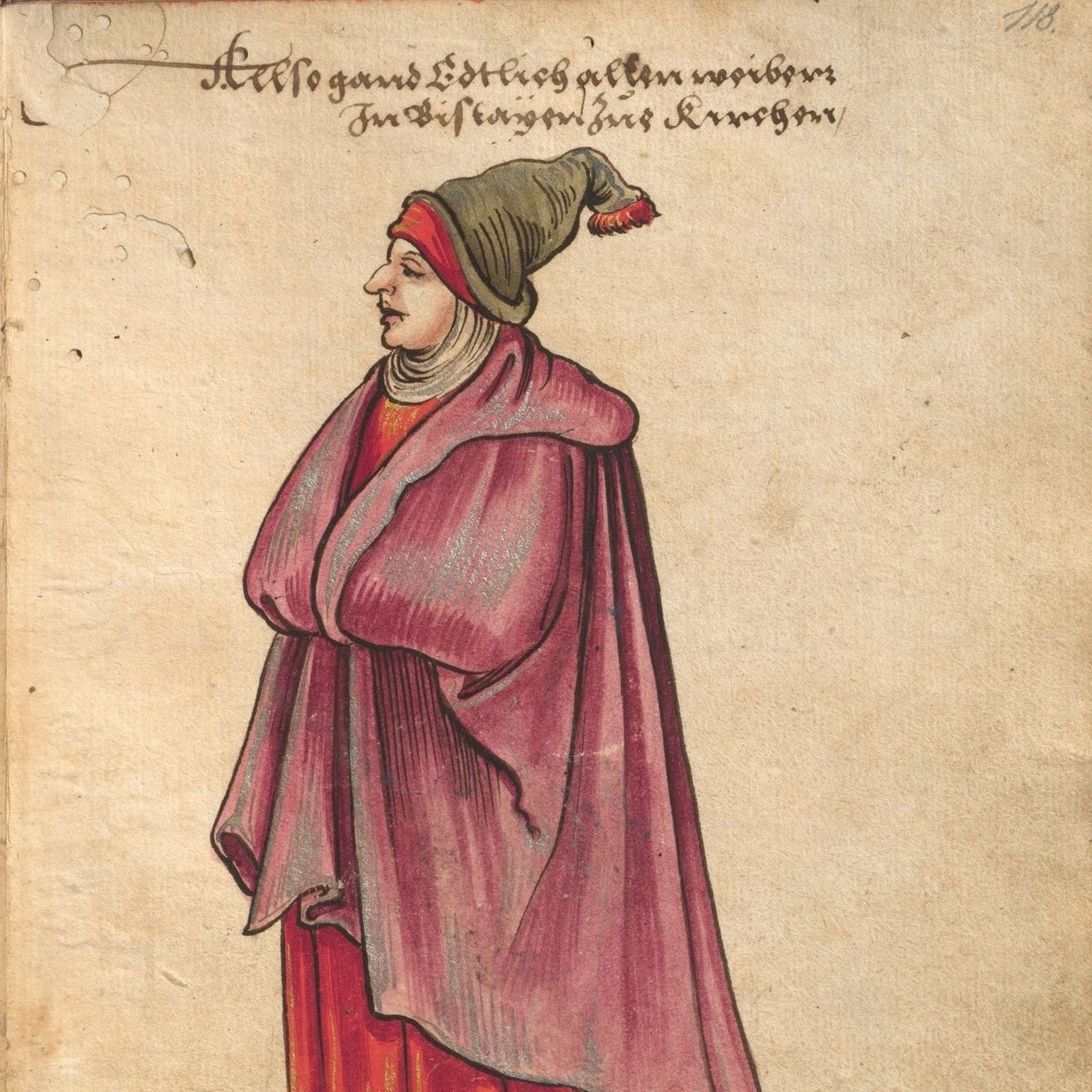 Vieille femme basque sur le chemin de l’église